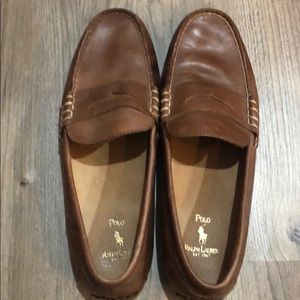 Polo Ralph Lauren Brown Leather Lofers- 11D